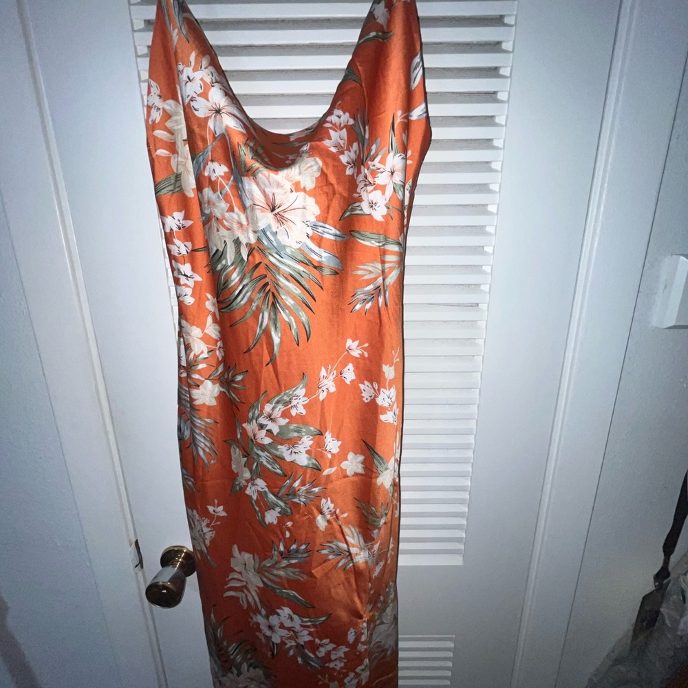 Orange floral dress. Great condition